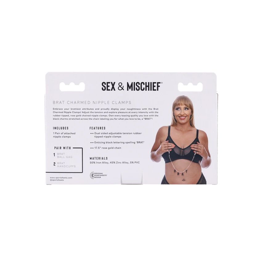 Verstellbare Nippelklemmen mit BRAT-Kette und Gummispitzen