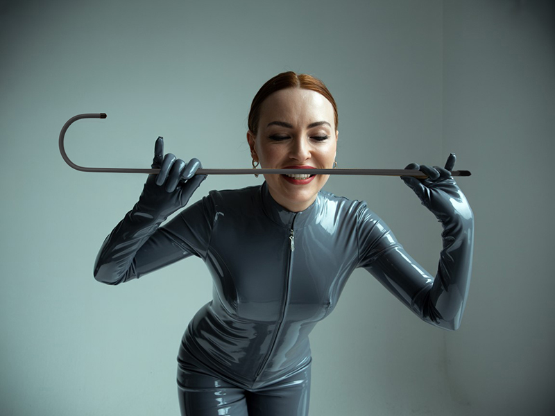 ROHRSTOCK - Englisch Schulmeistercane Kunststoff - Farbe grau