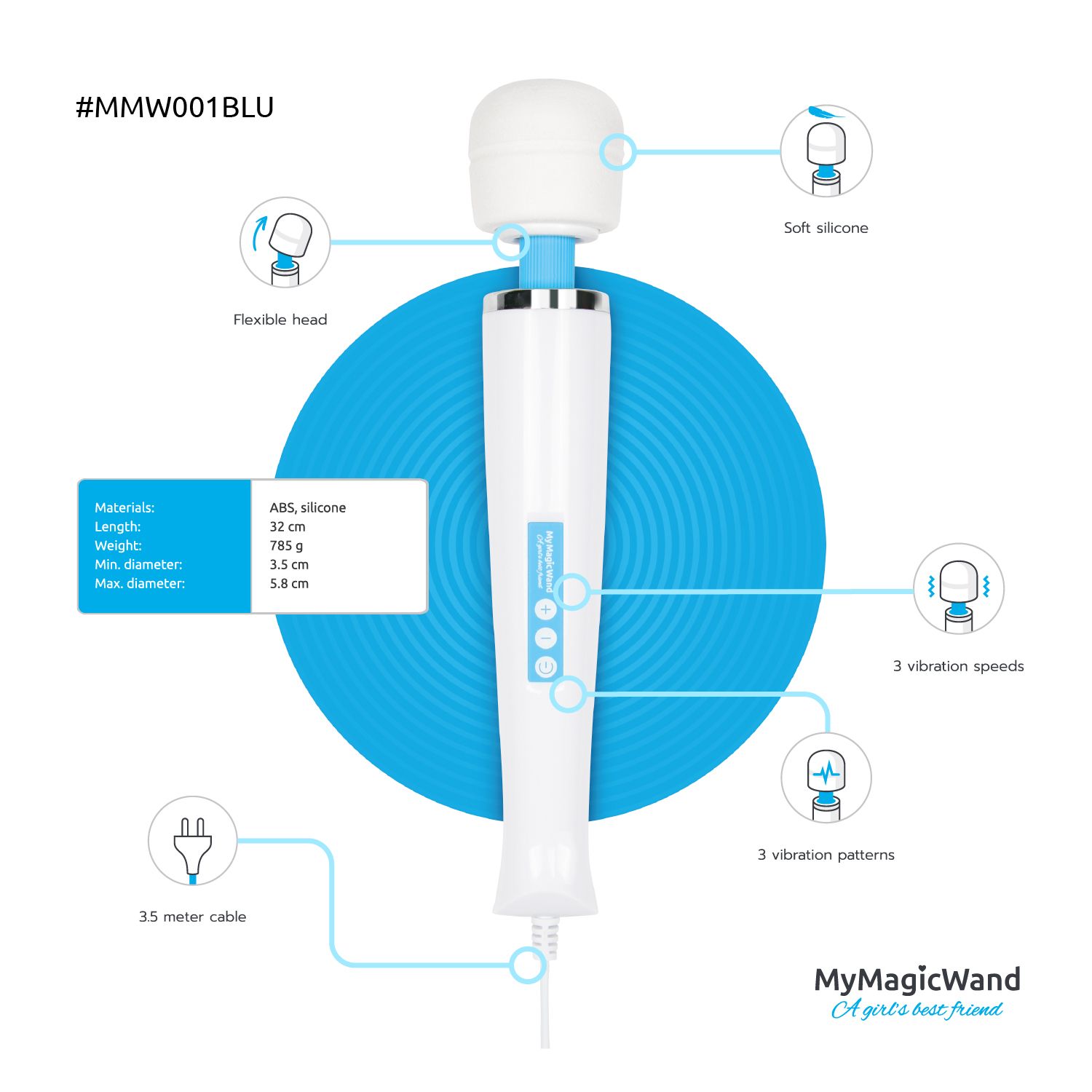 MyMagicWand Wand-Vibrator – Blau